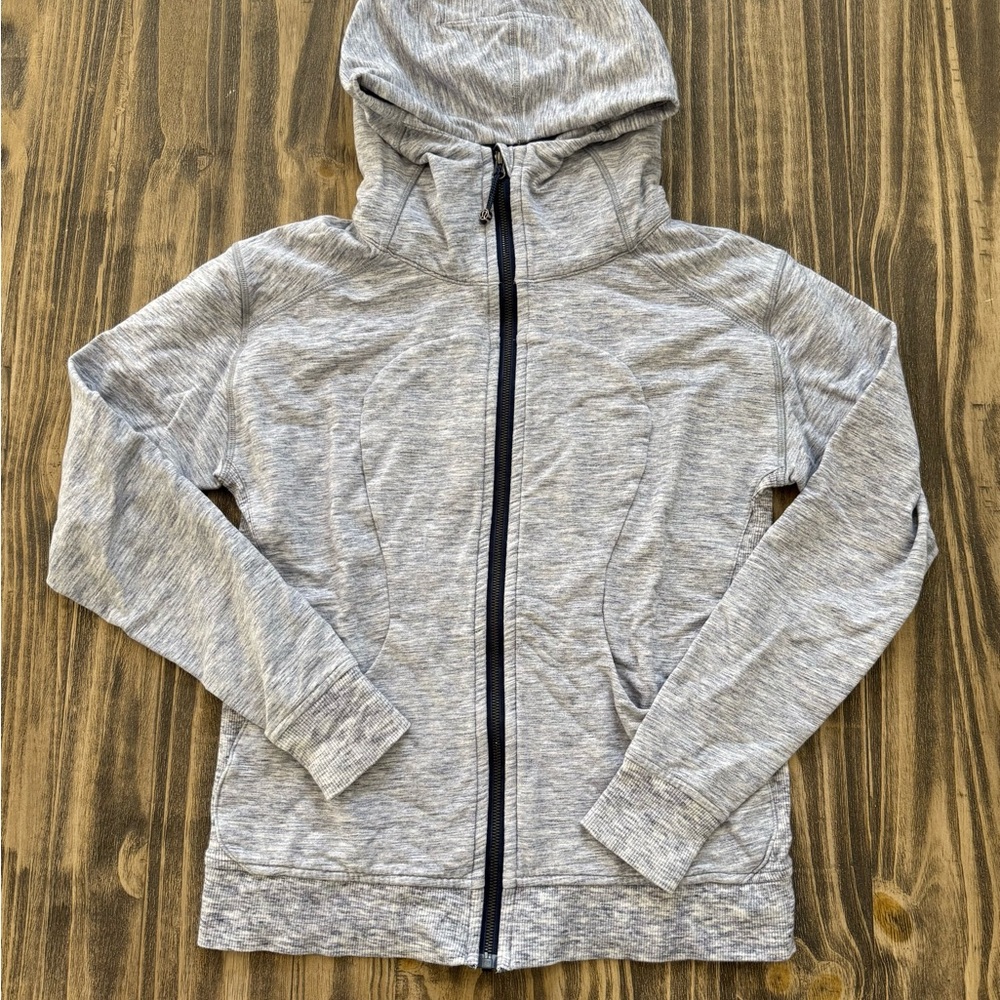 lululemon athletica Heathered Navy, Full Zip, Scuba Hoodie, Size 10